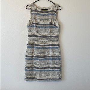 Ann Taylor Blue Striped Work Dress